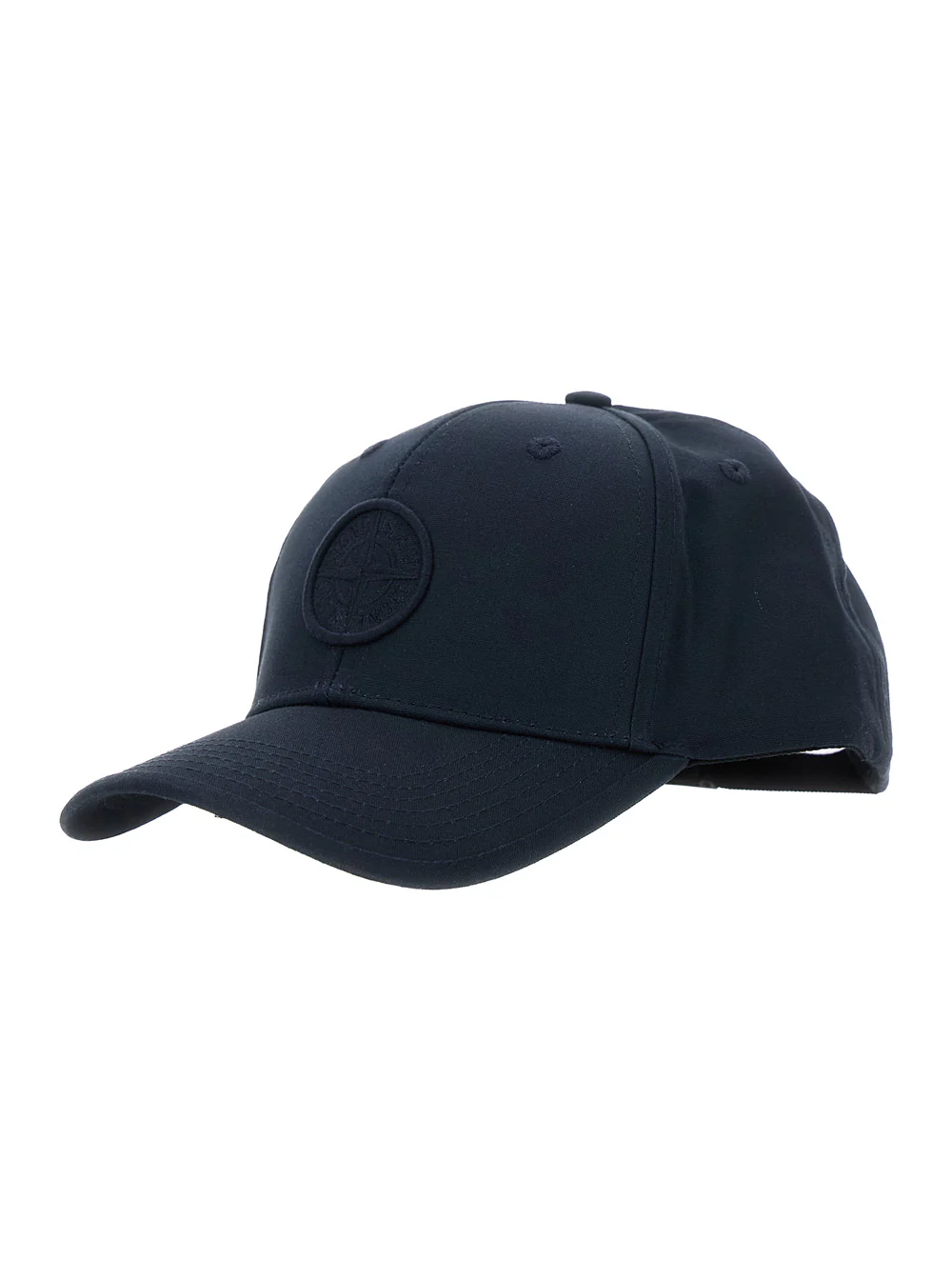 Stone Island Kids Blue Baseball Cap with Logo on the Front in Cotton Boy Blu Hats And Gloves