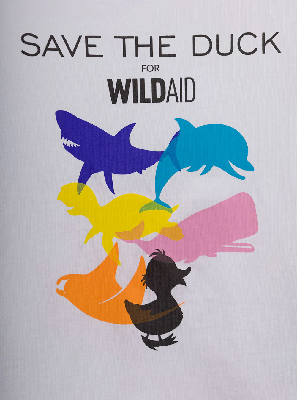 Save The Duck Kids Boys White Cotton T-Shirt With Multicolor Animals Print Tshirts And Polo Shirts
