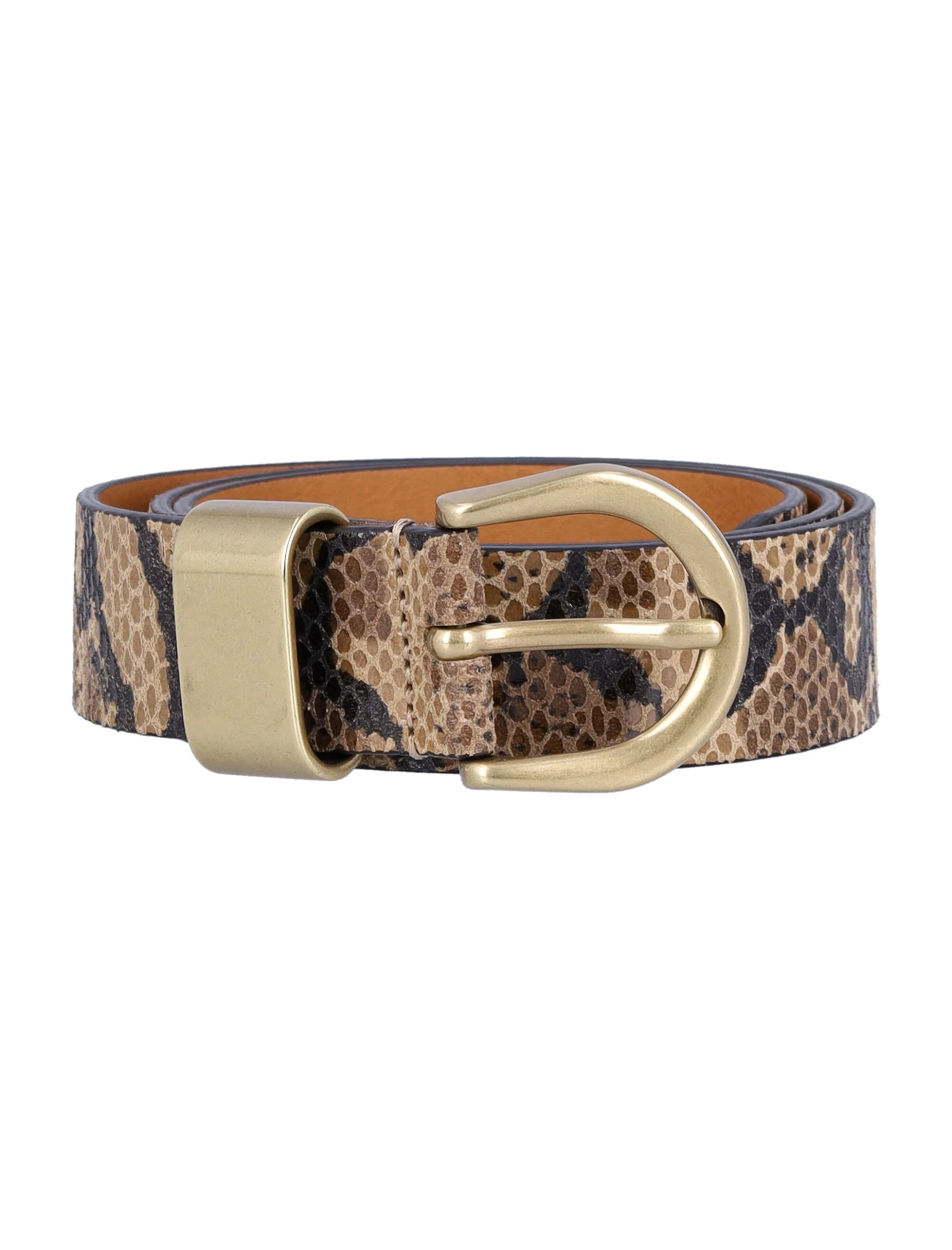Sessùn Miloa E Python-Print Suede Belt Phyton Print Leather Crust