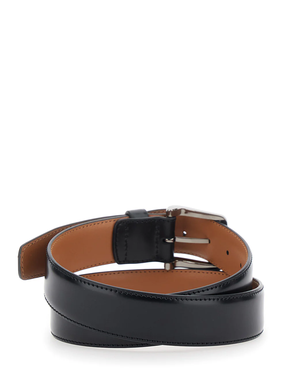 Tod's Belt With Adjustable Buckle Closure Black Leather For Men Calf