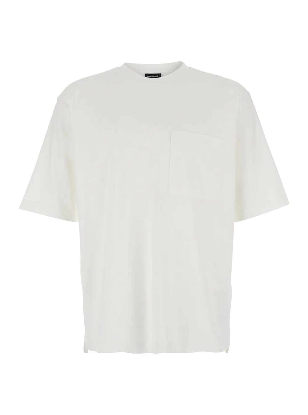 Dsquared2 White T-Shirt Logo Lettering with Crew Neck for Men Cotton Tshirts And Polo Shirts Dsquared2 White T-Shirt Logo Lettering with Crew Neck for Men Cotton Tshirts And Polo Shirts