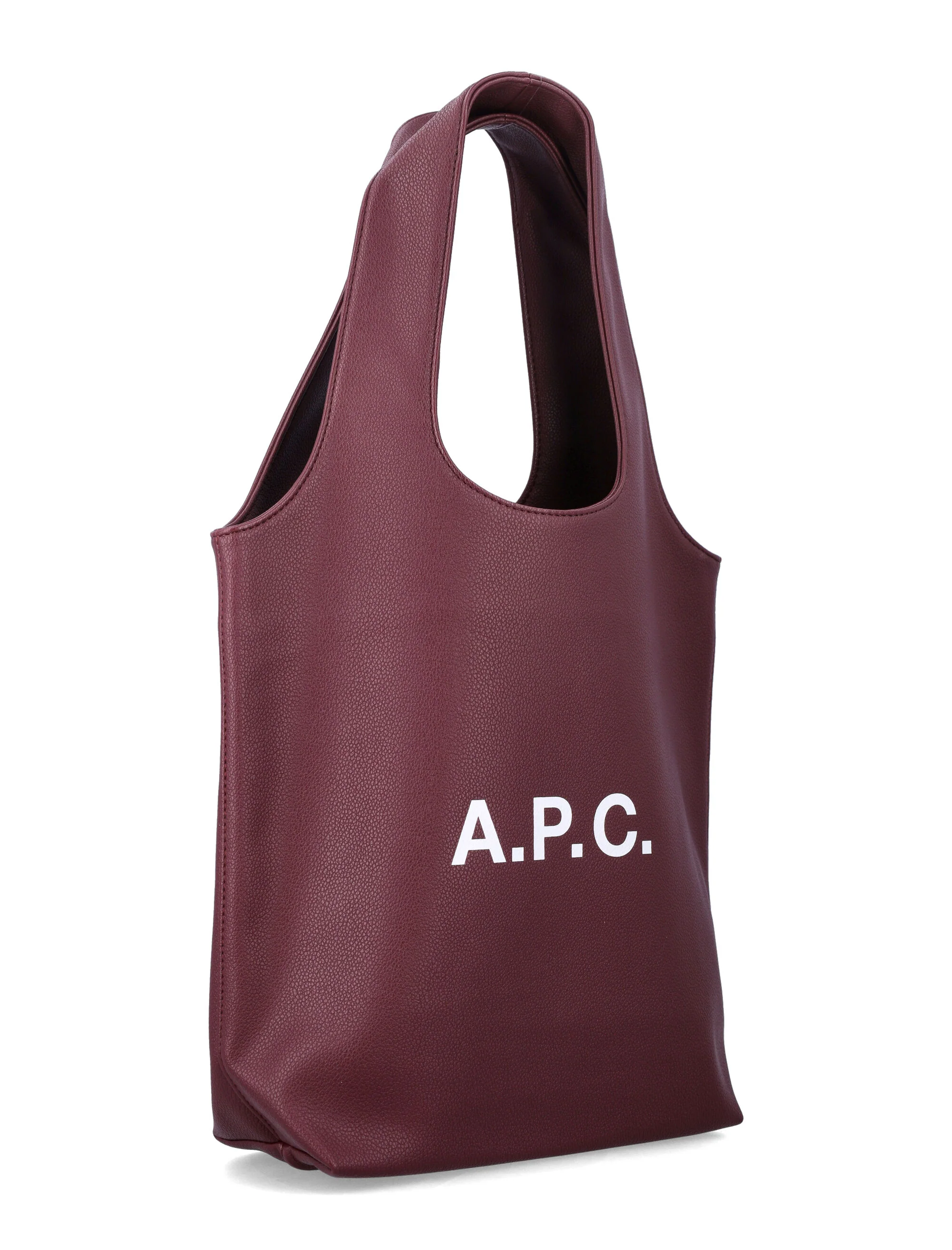 A.P.C. Ninon small tote bag Aubergine Polyurethane