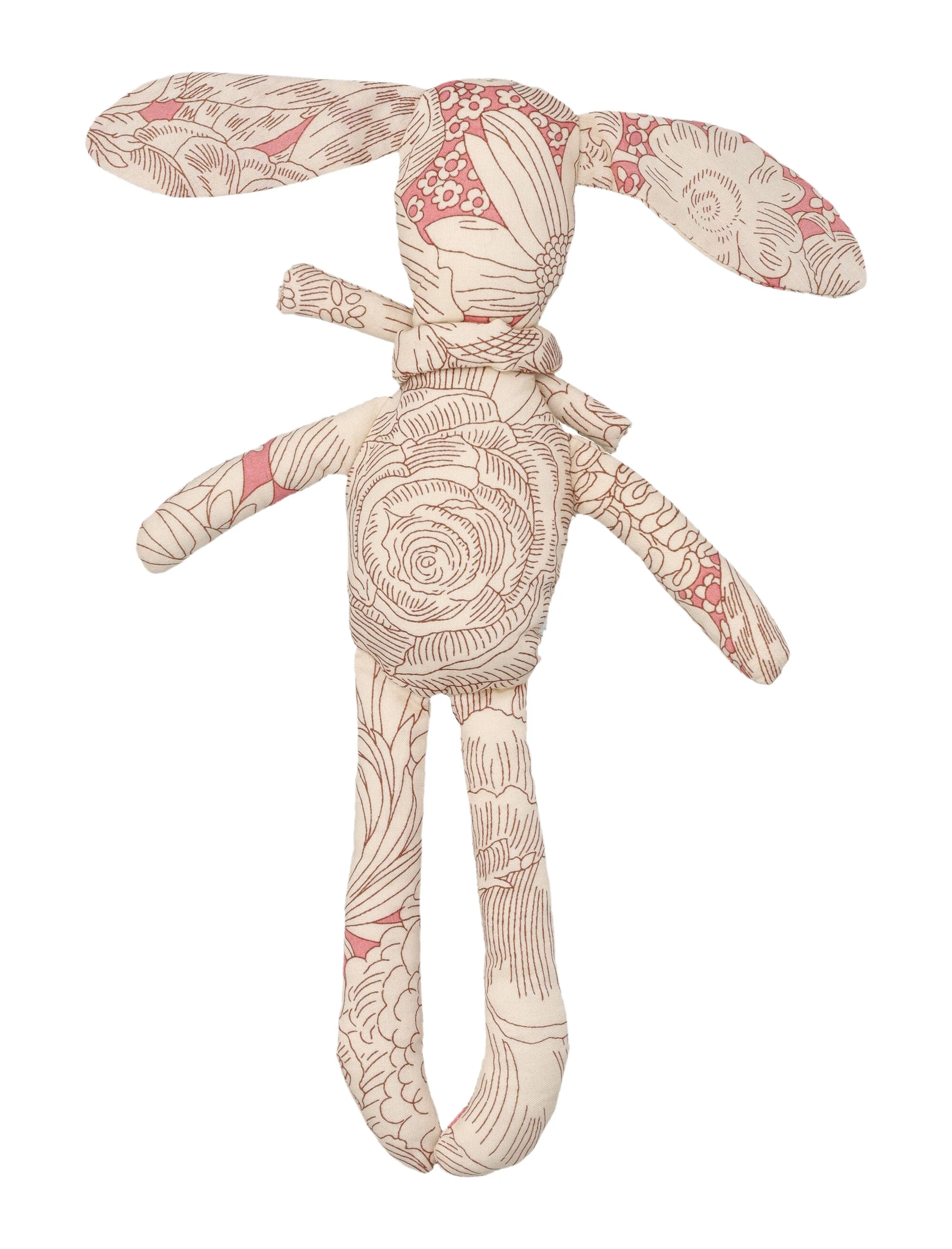 Bonpoint Taki Liberty Cotton Plush Rabbit Medium Pink Toy