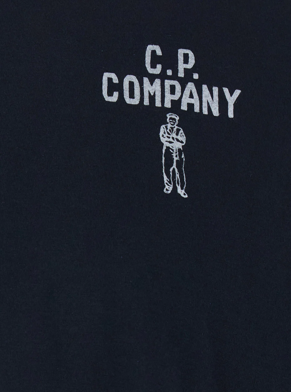 C.P. Company Blue T-Shirt with Round Neck for Men Blu Cotton Tshirts And Polo Shirts