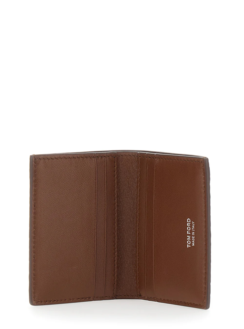Tom Ford Folded Cardholder Crocodile Effect in Brown Leather for Men Calf Products