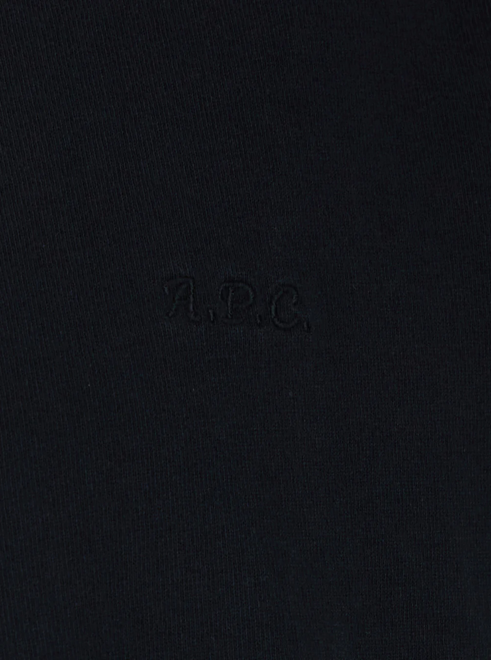 A.P.C. Black Crew Neck T-Shirt with Contrast Details in Cotton for Men Biological Tshirts And Polo Shirts