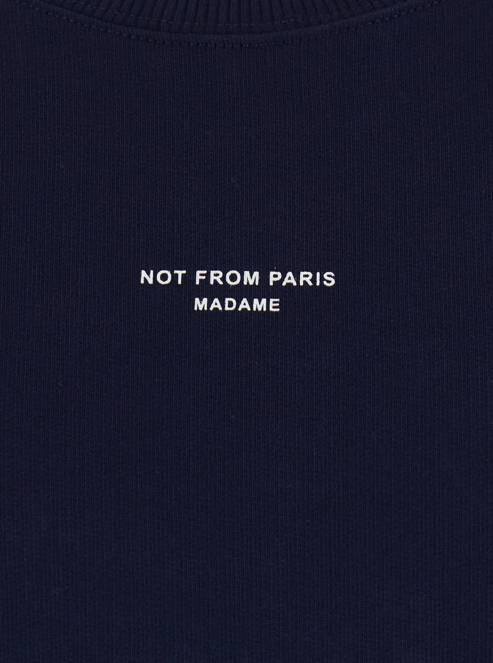 DrôLe De Monsieur Sweatshirt Le Slogan Classique Crewneck with Dropped Shoulders and Front in Blue Cotton for Men Blu Sweatshirts