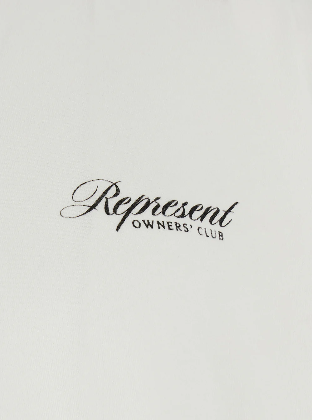 Represent T-Shirt Owners Club Crew Neck with Front and Back Print in White Cotton for Men Tshirts Polo Shirts