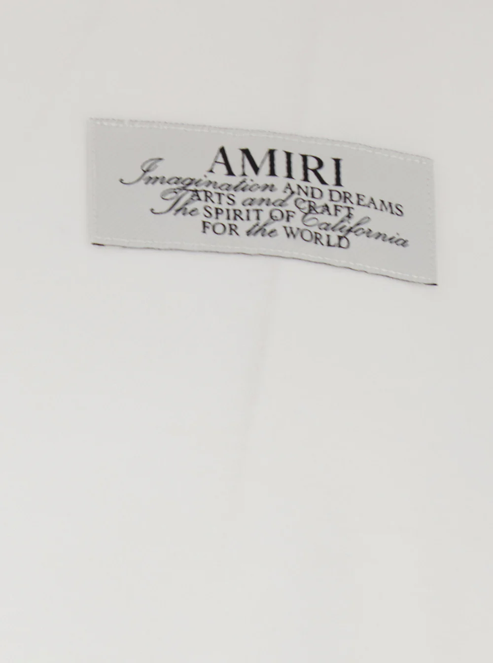 Amiri White T-Shirt With Spirit Print On The Front Cotton For Men Tshirts And Polo Shirts
