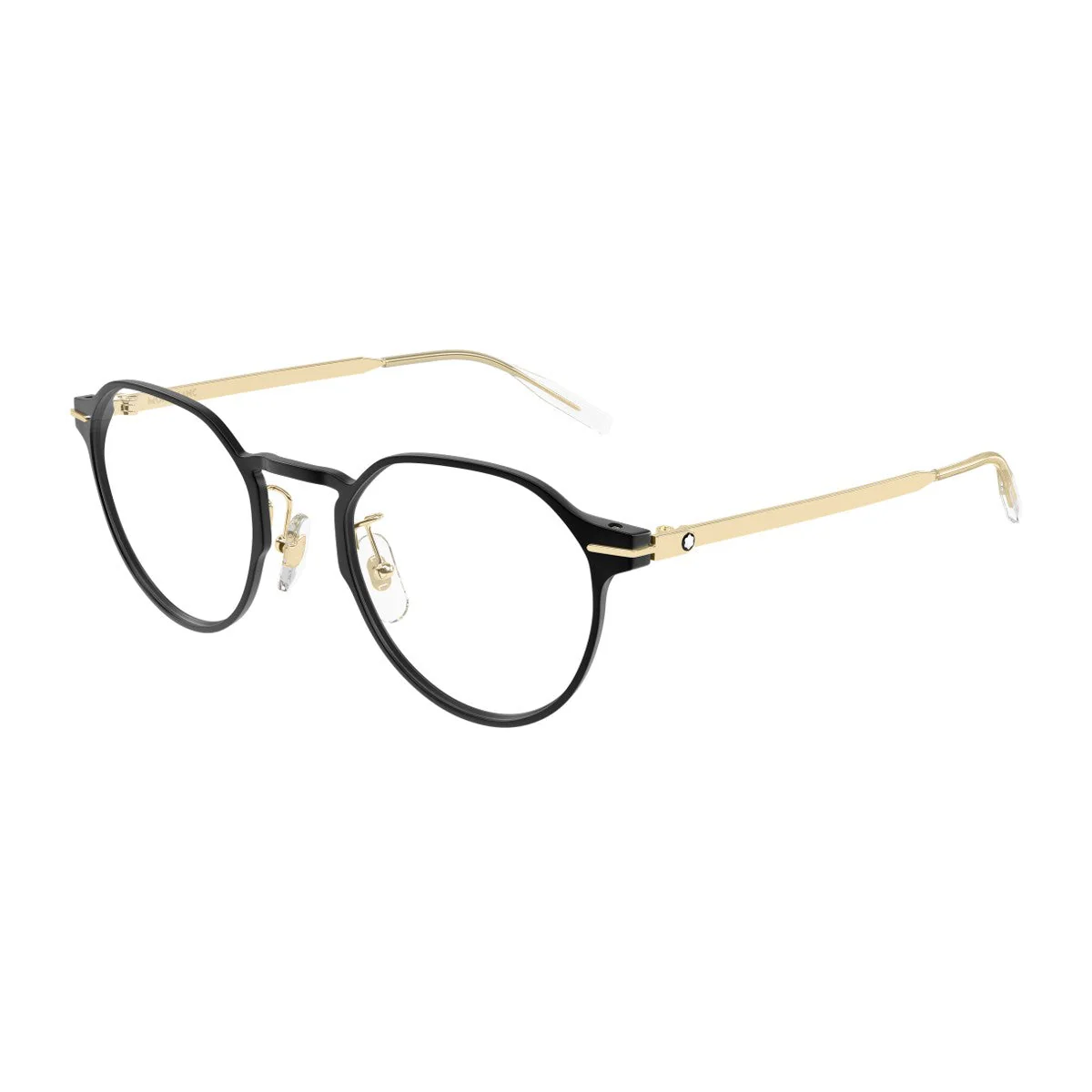 Montblanc Mb0469ol Linea Snowcap Black / Gold Iniettato/metallo Optical Frames