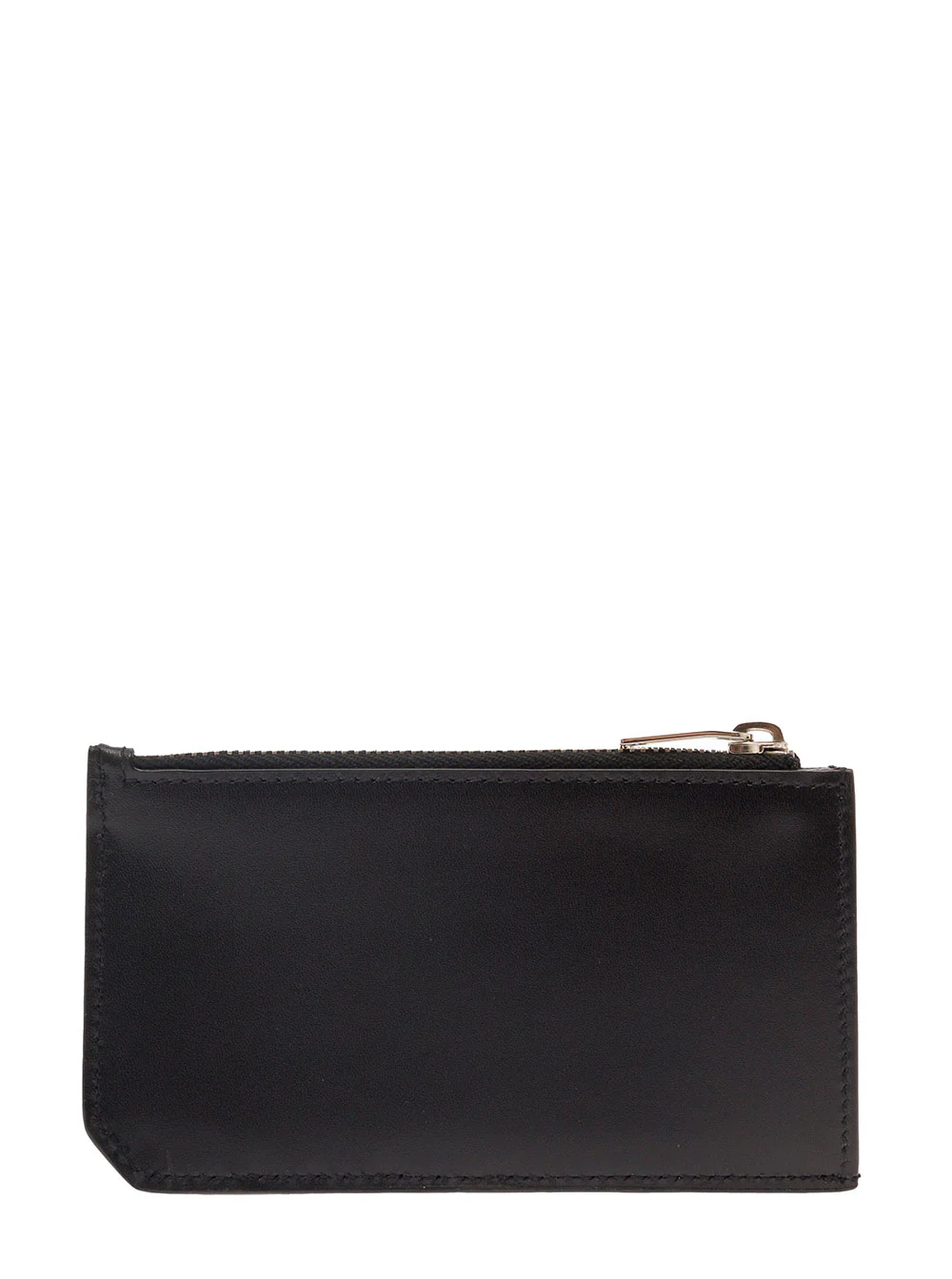 Saint Laurent Black Card-Holder With Embossed Logo In Leather Man Calf Products