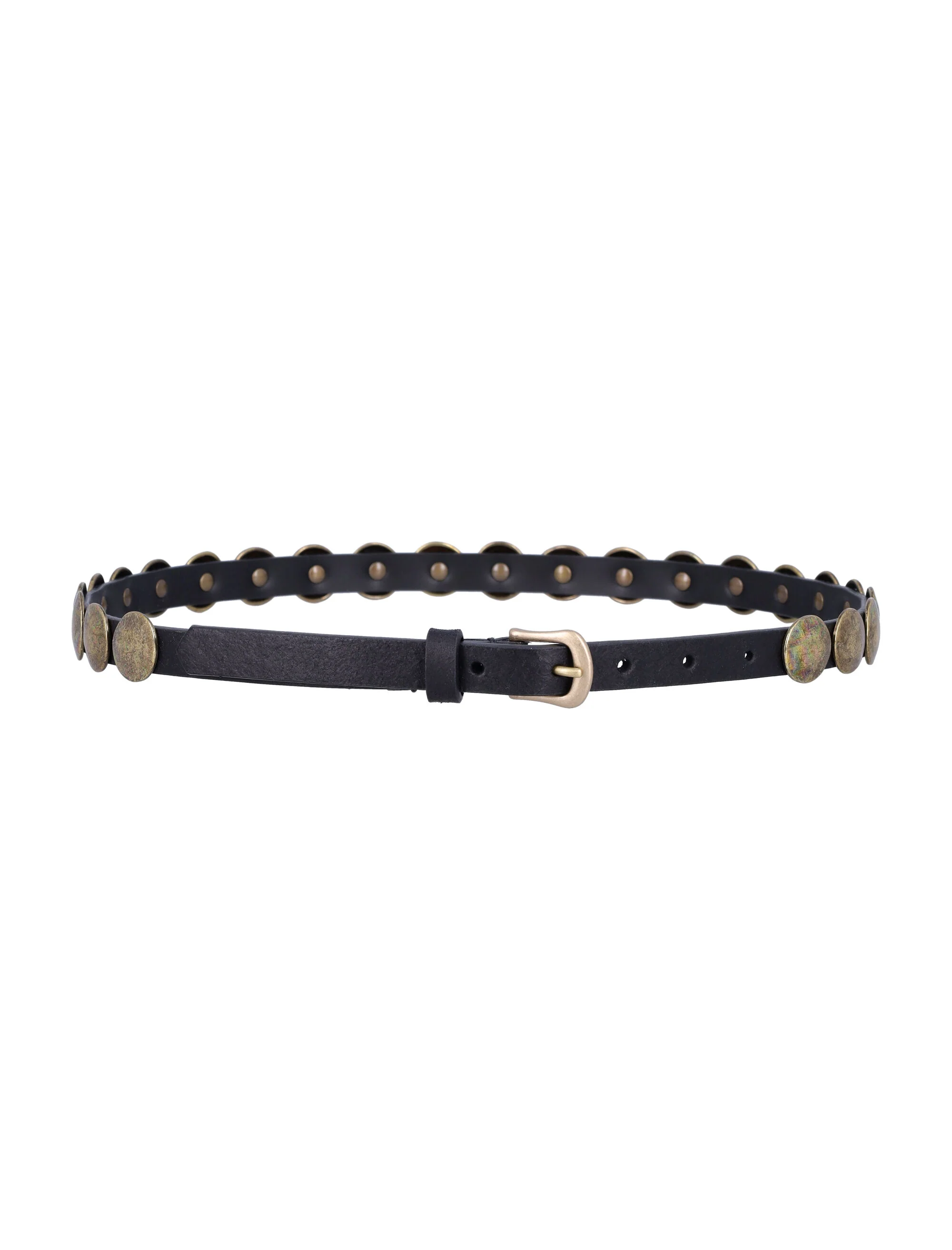 Golden Goose Trinidad thin belt Black Cow Leather