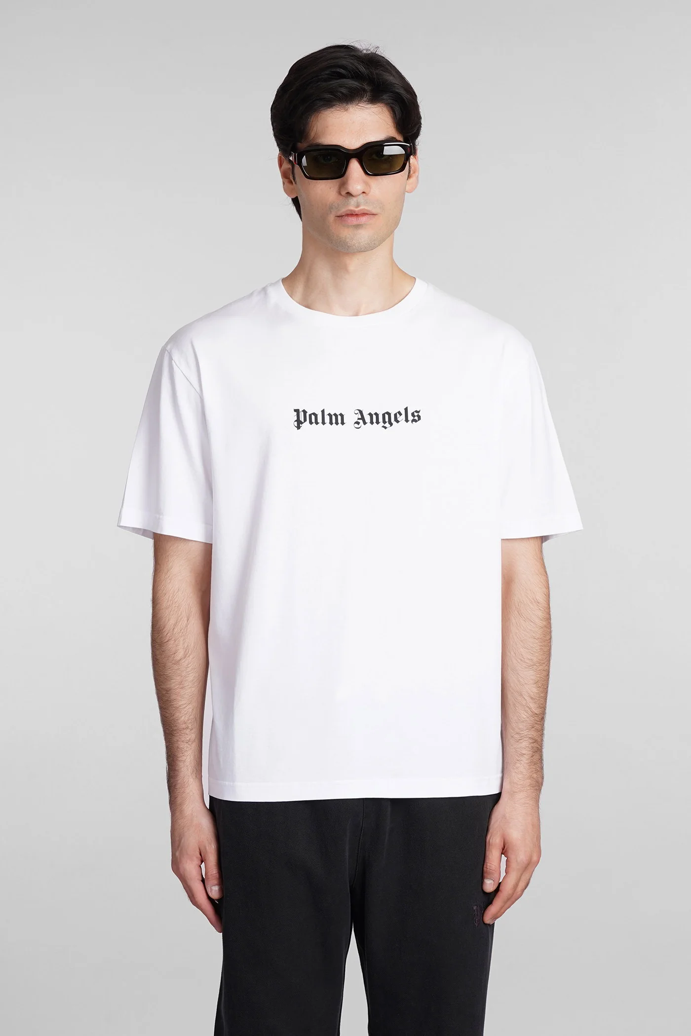 Palm Angels T-Shirt in white cotton Abbigliamento