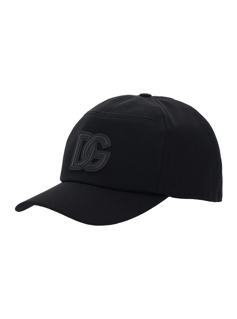 Dolce & Gabbana Black Baseball Cap with Front Logo Patch in Cotton for Men Viscose Hats And Gloves