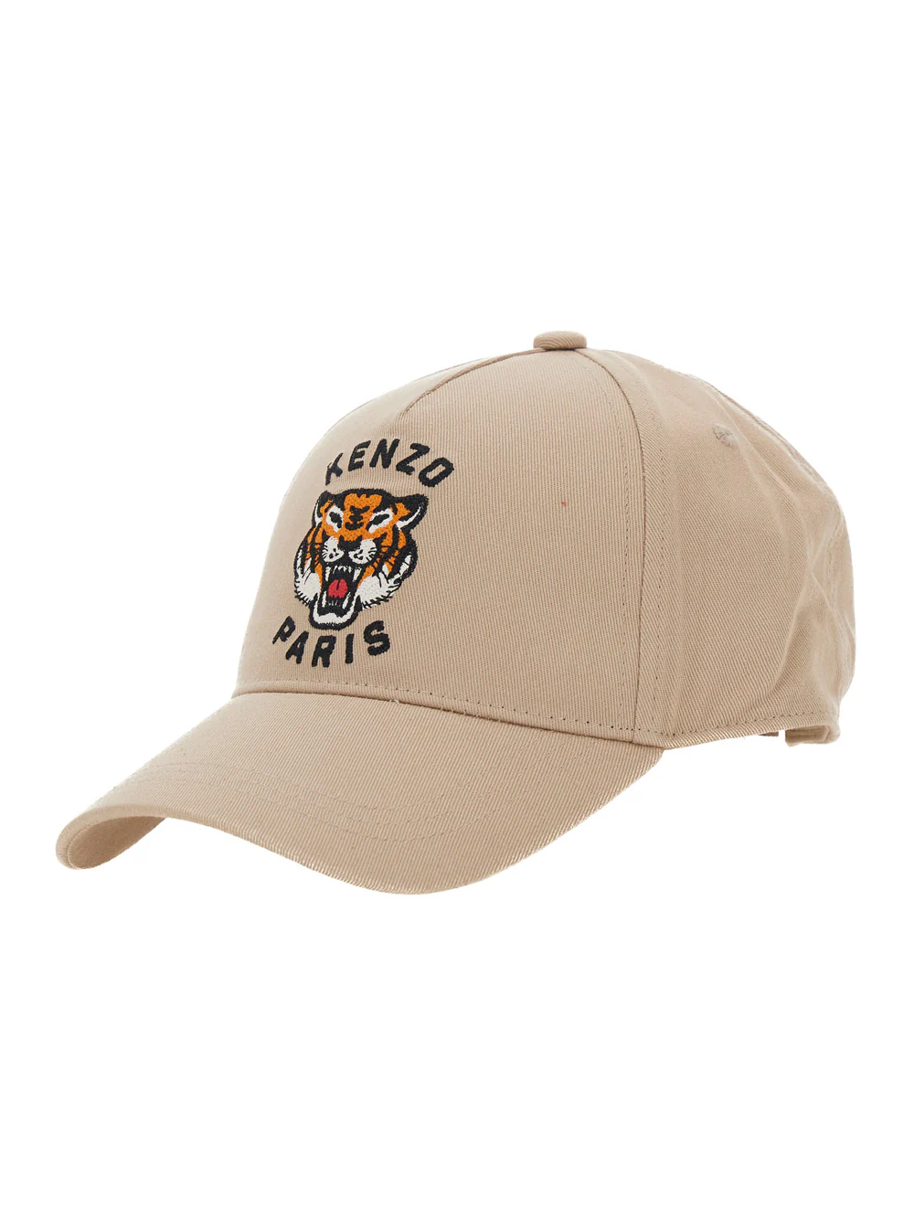 Kenzo Kids Beige Baseball Cap With Maxi Logo On The Front And Lettering Rear Cotton Boy Hats Gloves