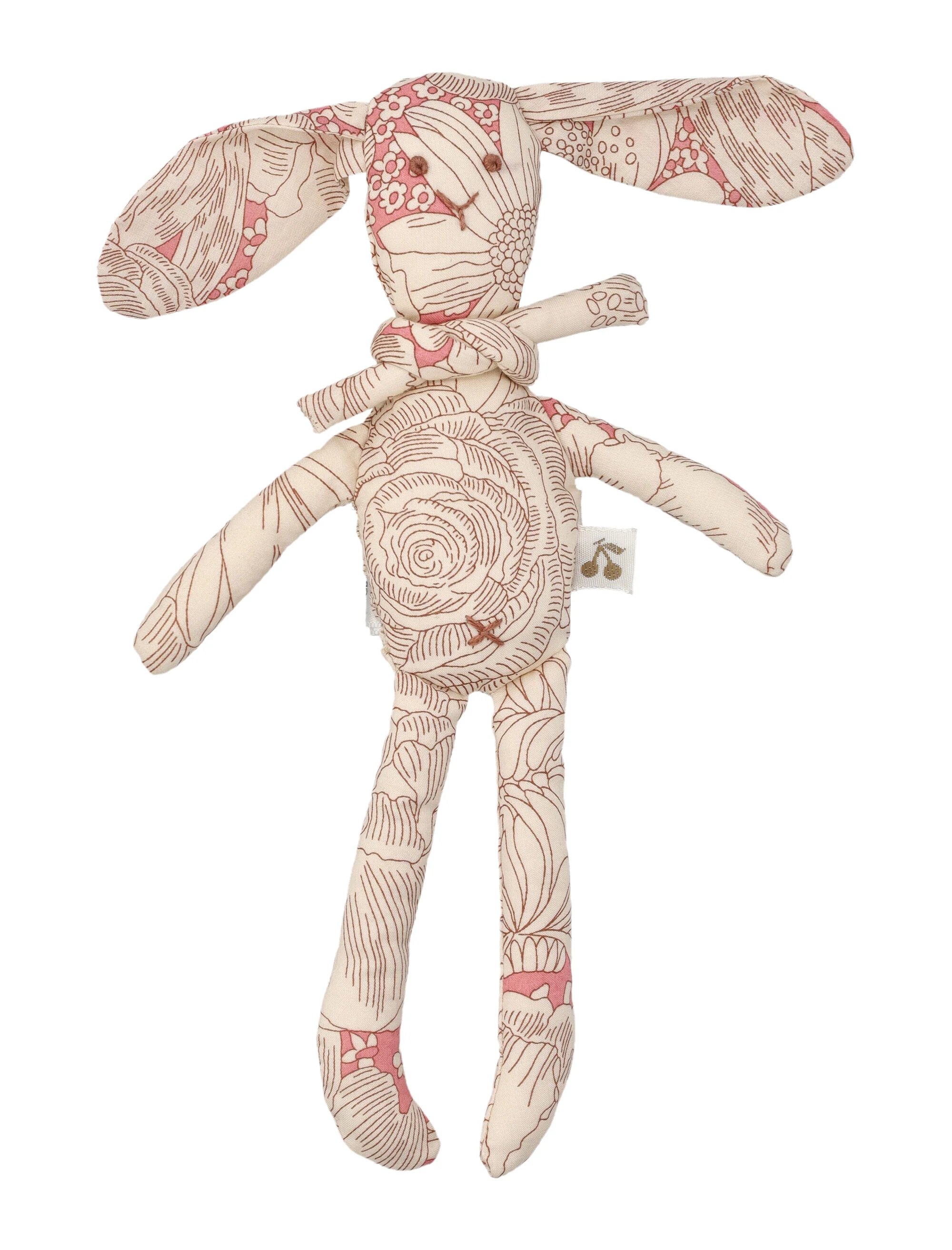 Bonpoint Taki Liberty Cotton Plush Rabbit Medium Pink Toy