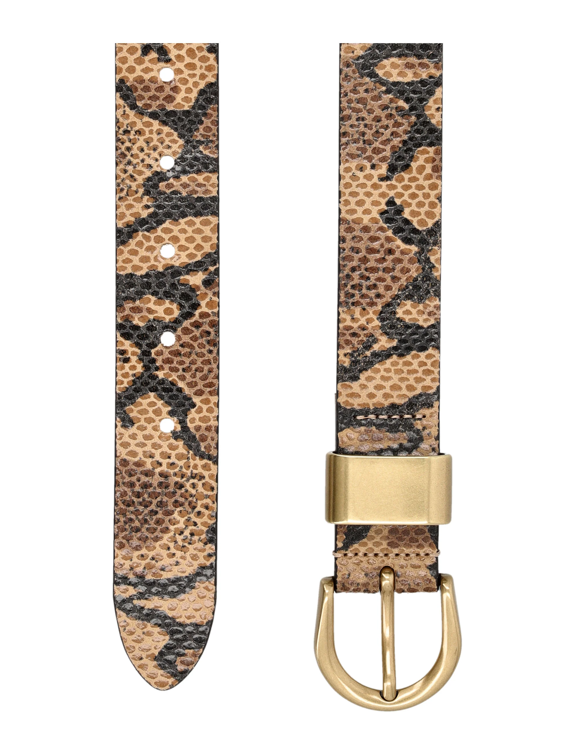 Sessùn Miloa E Python-Print Suede Belt Phyton Print Leather Crust