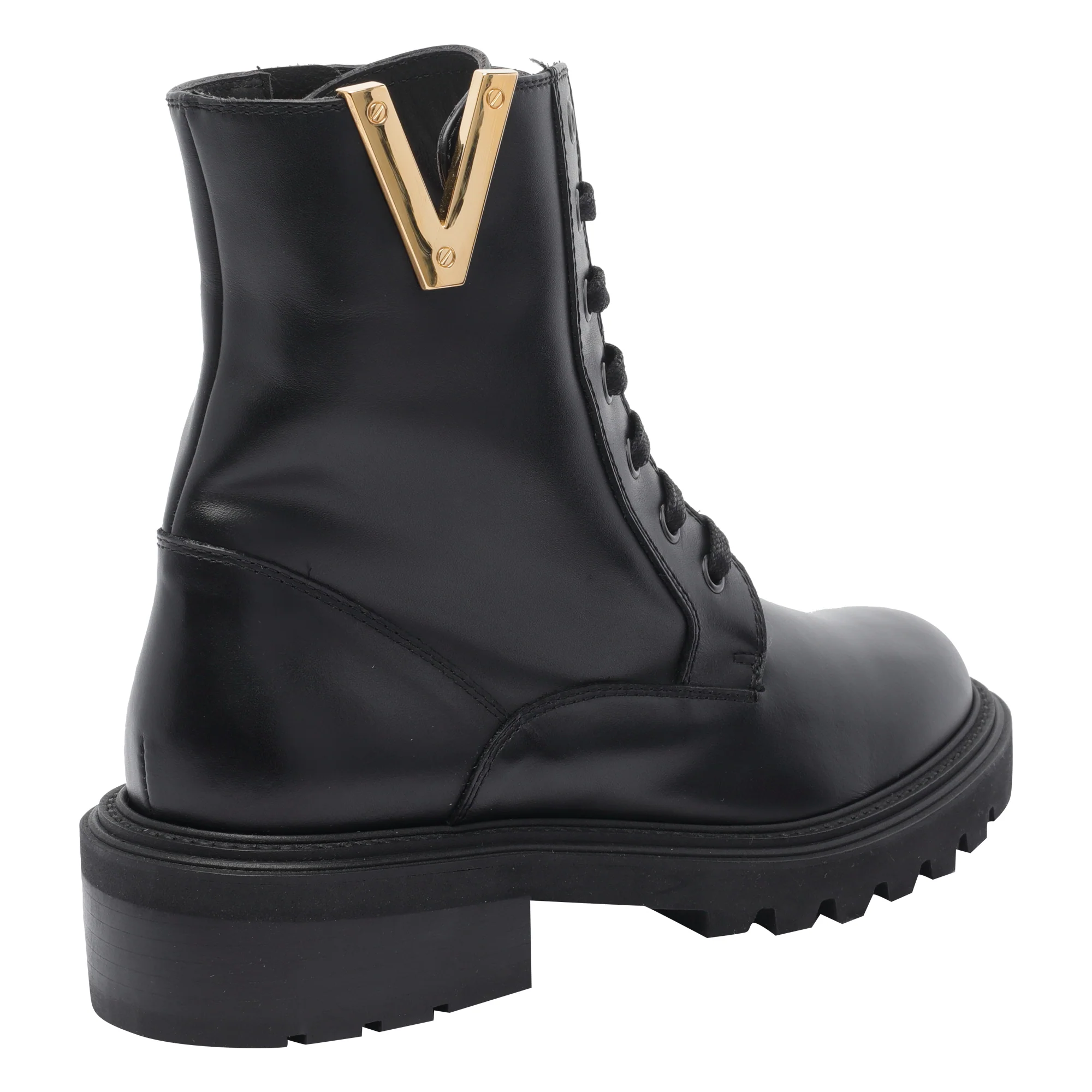 Via Roma 15 Boots Black Leather Rubber Sole