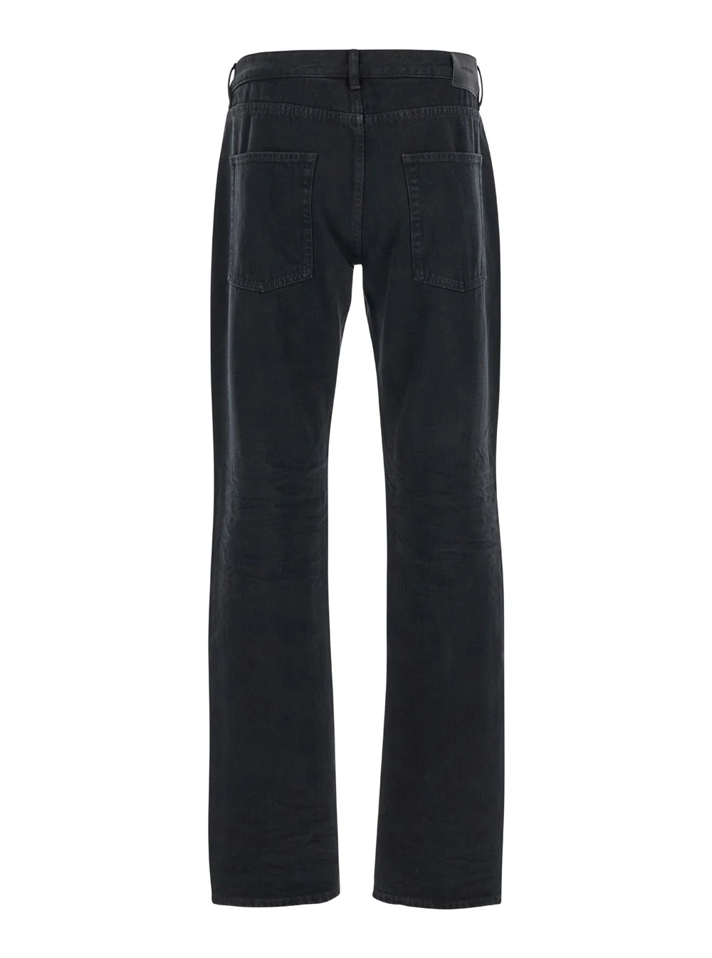 Saint Laurent Black Slim Jeans with Logo Patch in Denim Man 100 % Cotton
