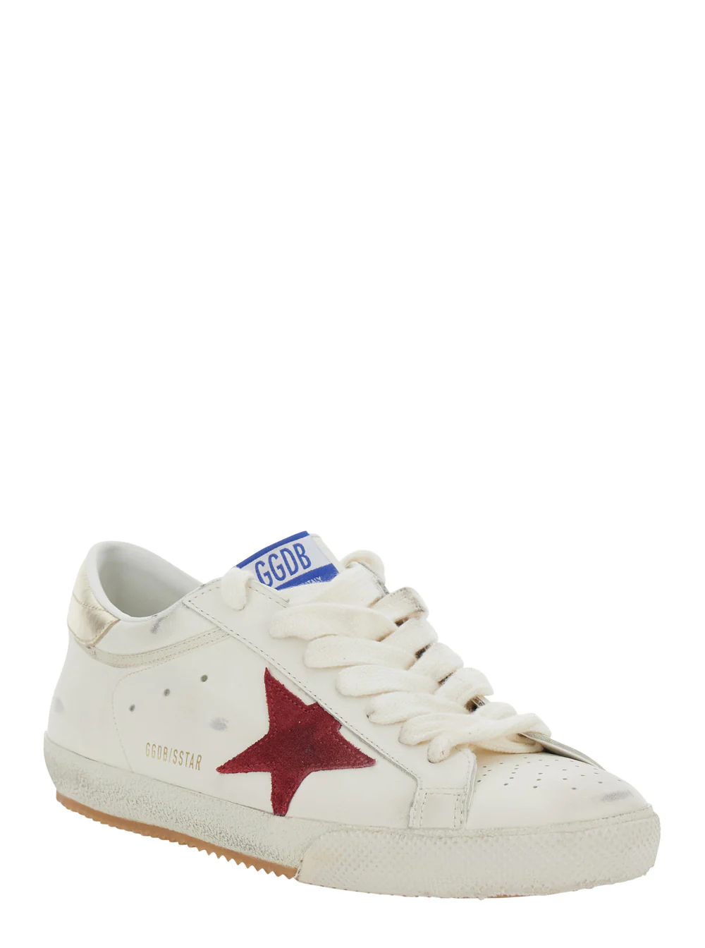 Golden Goose White Superstar Sneakers With Iconic Style Leather For Women Cow
