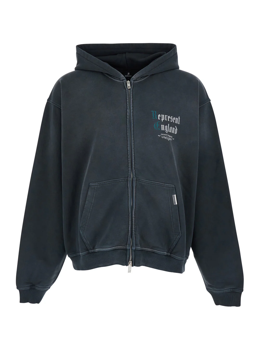 Represent Hoodie Private Members With Pockets And Patch Black Unisex Sweatshirts