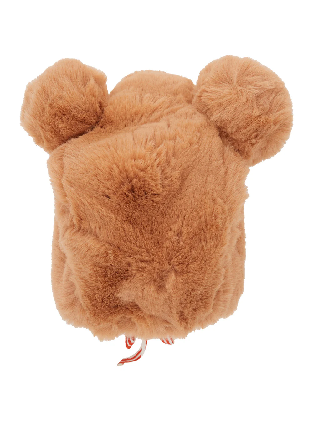 Mini Rodini Kids Pink Hat with Ear Detail and Striped Bow in Ecofur Girl Polyester Gloves