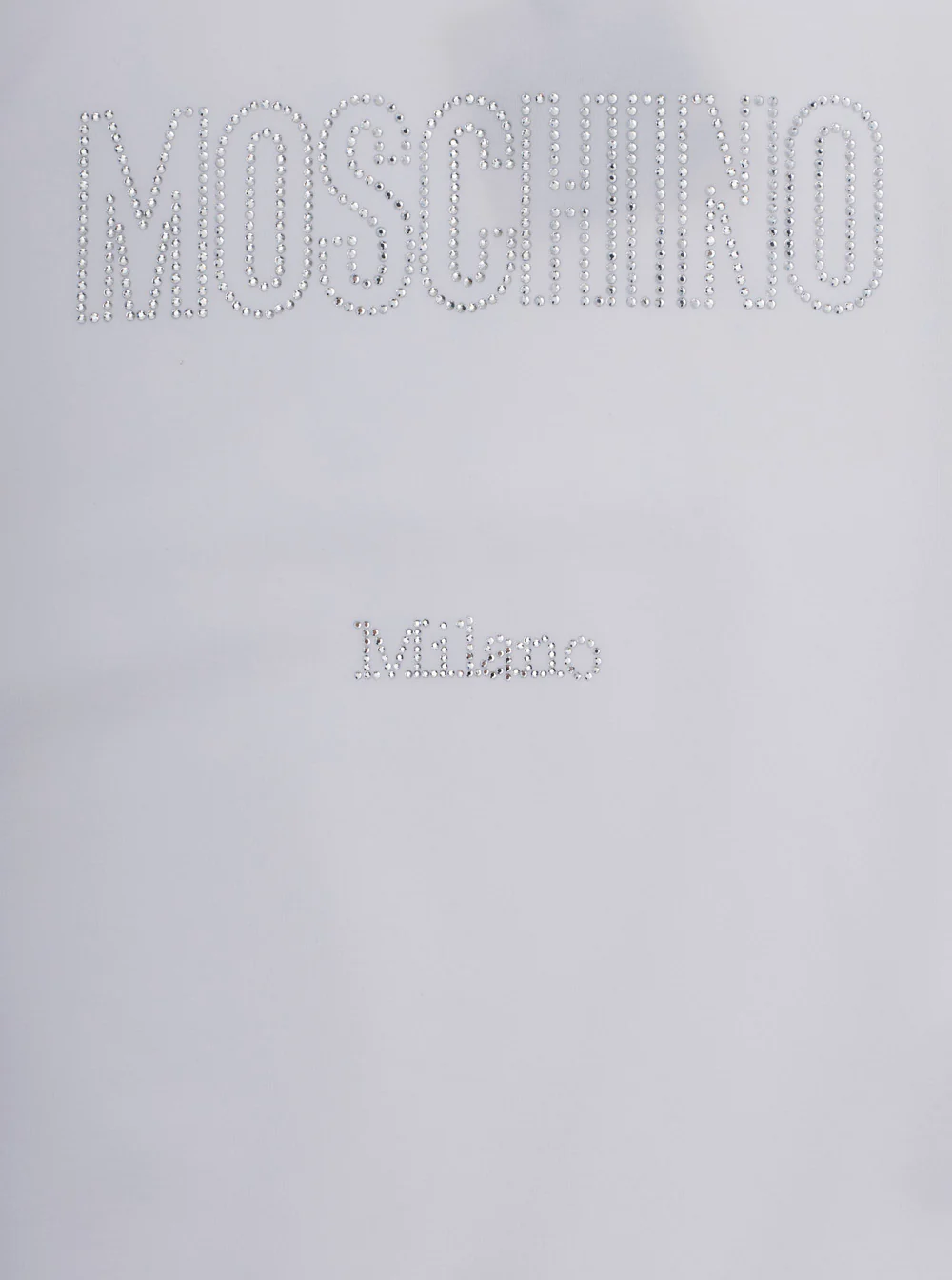 Moschino Kids White Cotton Stretch Crewneck Sweatshirt with Logo Lettering for Girls Elastane Sweatshirts