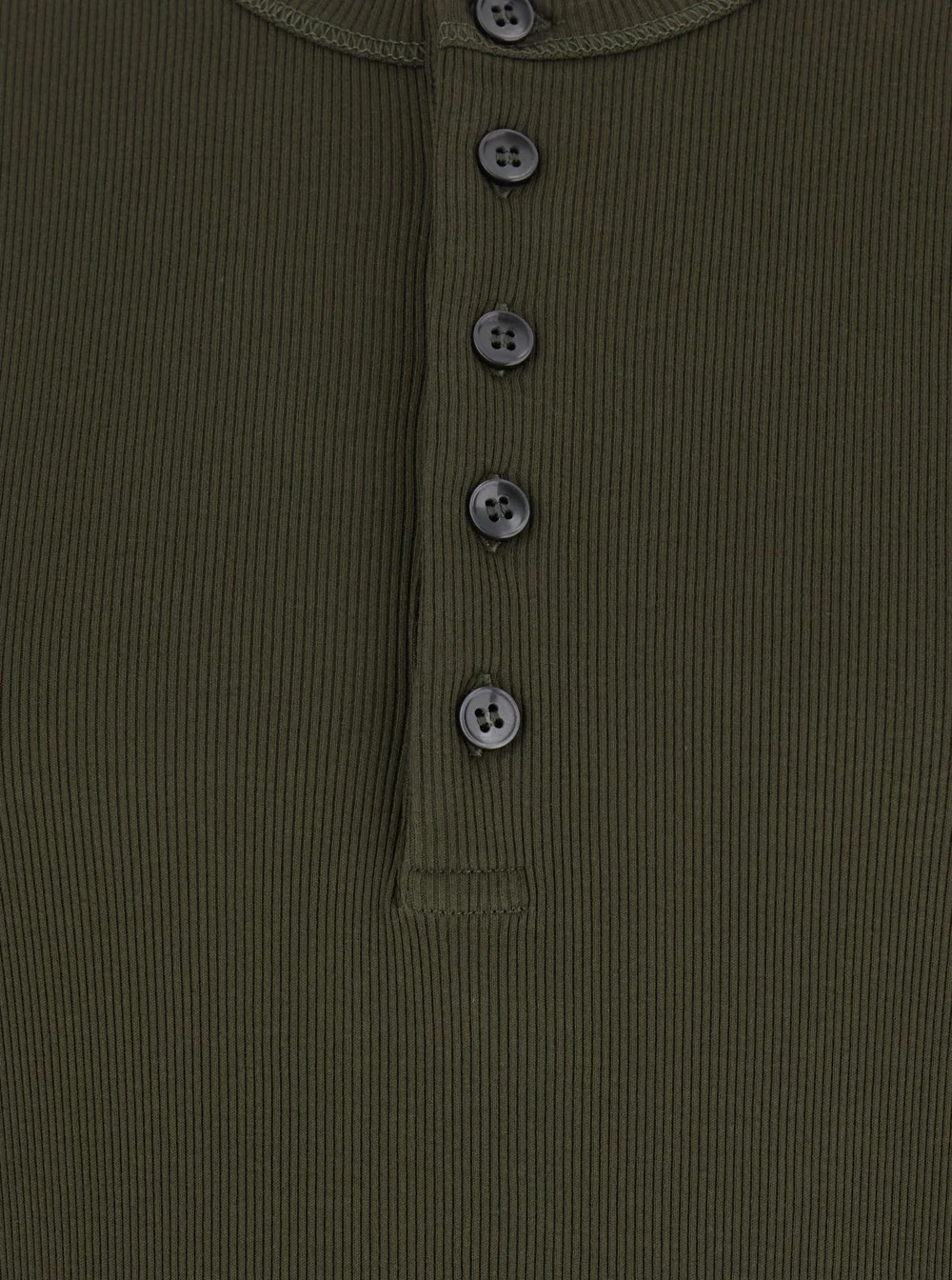 Dolce & Gabbana Serafino Green Crew Neck T-Shirt with Ribbed Knit in Cotton for Men Tshirts And Polo Shirts
