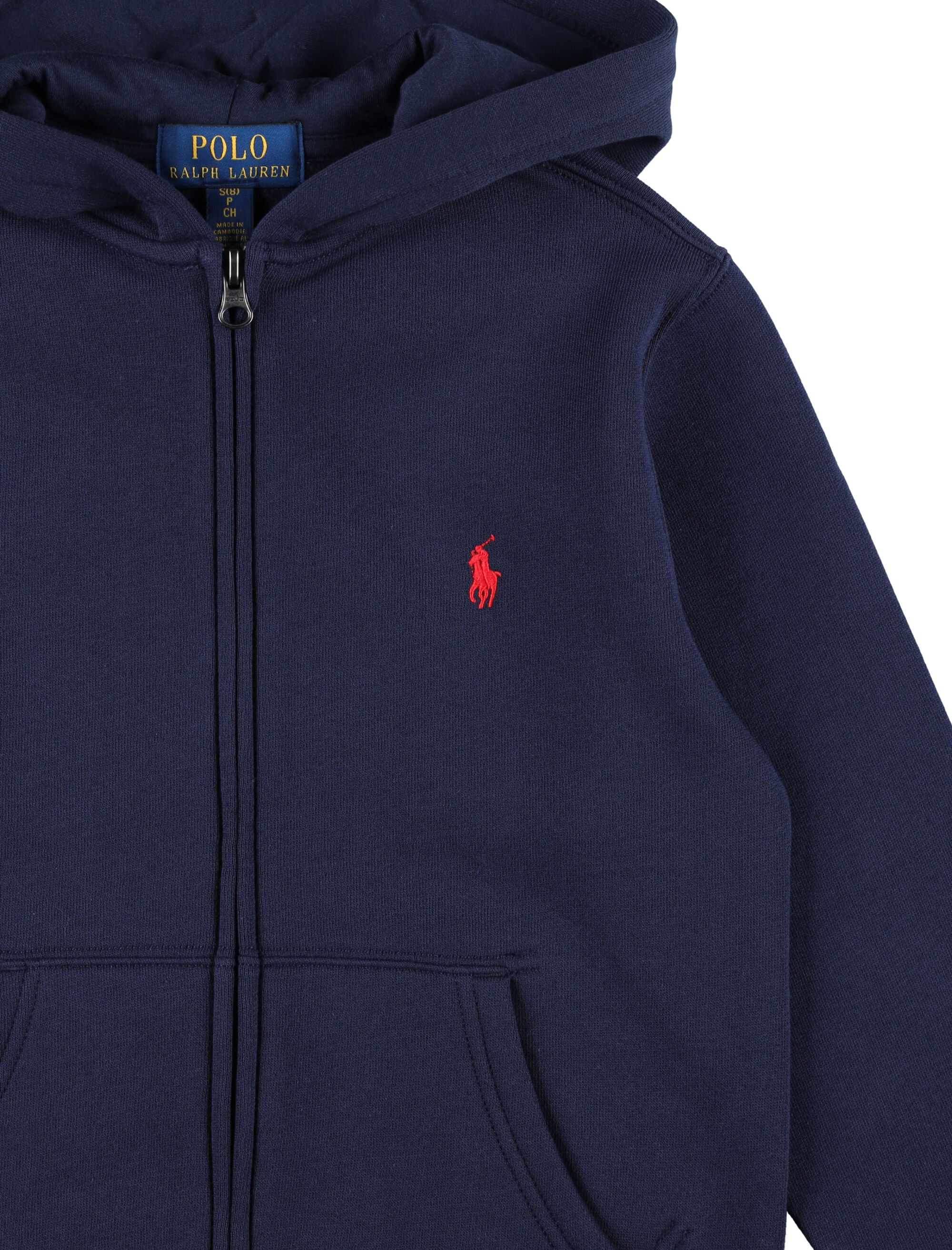 Polo Ralph Lauren Kid - Zip Fleece Hoodie Navy Cotton Sweatshirt