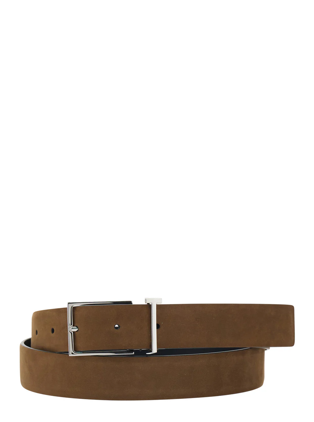 Tom Ford Brown Belt with T Loop Detail in Leather Man Calf