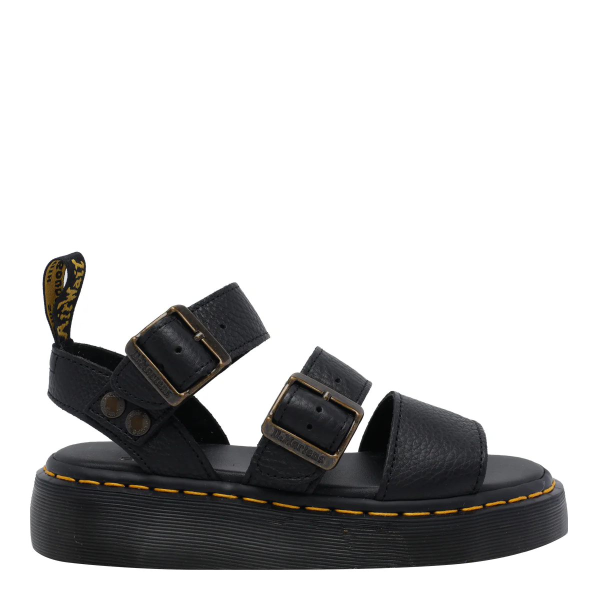 Dr Martens Black Calf Leather/rubber Sole