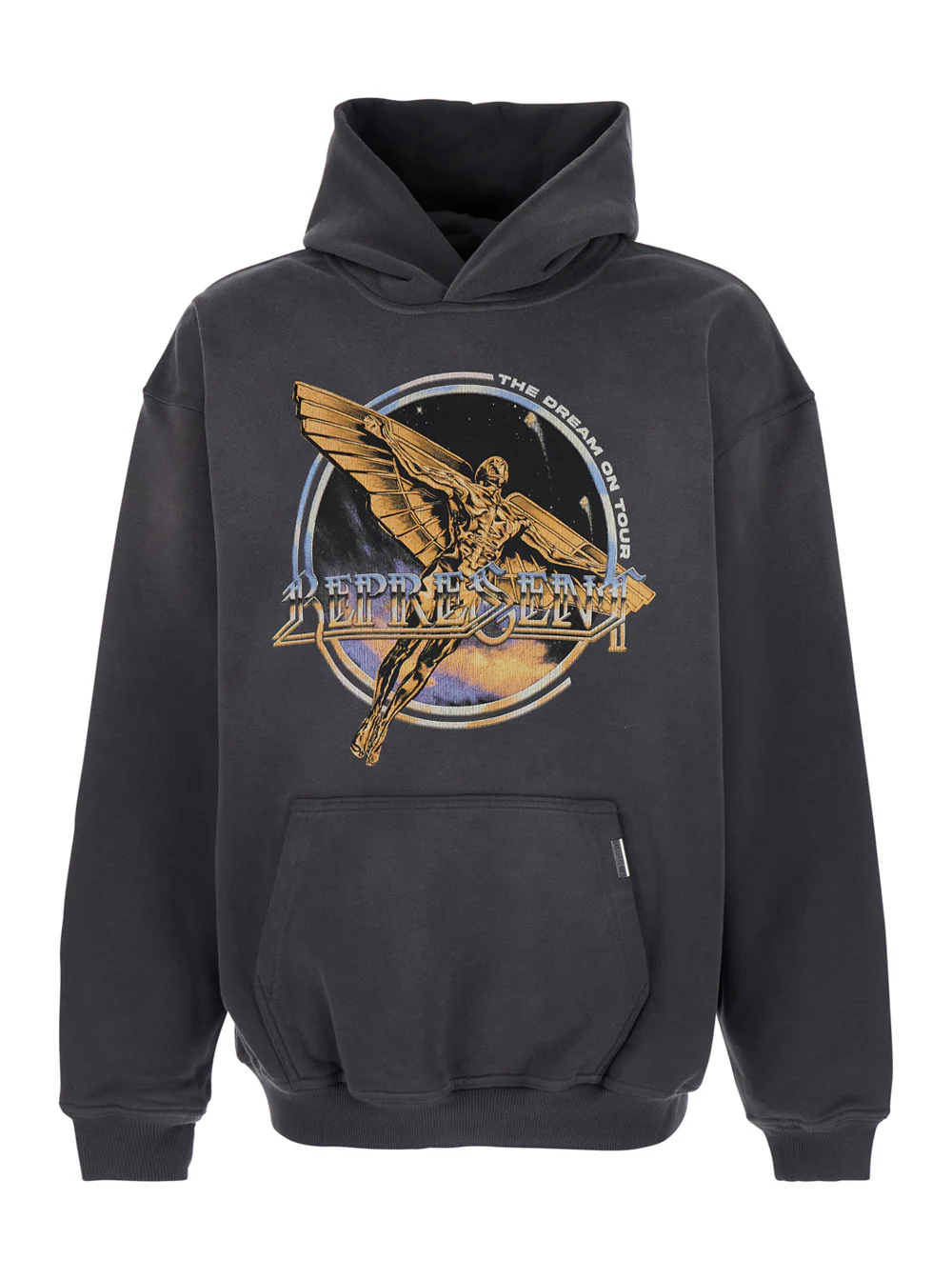 Sweatshirt REPRESENT with Graphic Print on Front and Back Faded Effect in Grey Cotton for Men Sweatshirts