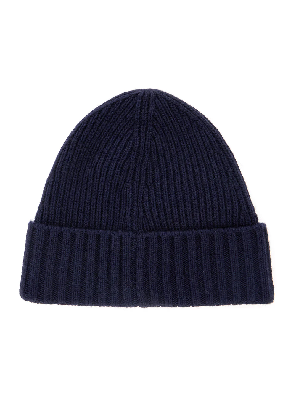 Stone Island Kids Blue Beanie with Logo Patch on the Front in Wool Blend Boy Blu Hats And Gloves