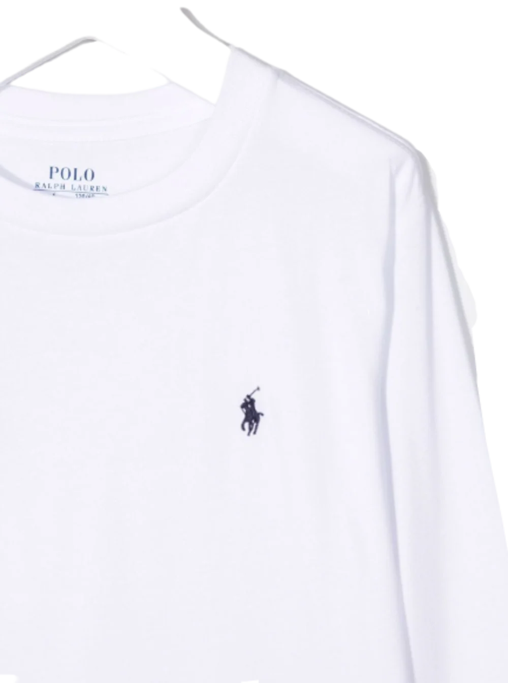 Polo Ralph Lauren Kids Long-Sleeved White Cotton T-Shirt With Logo Boy Jersey