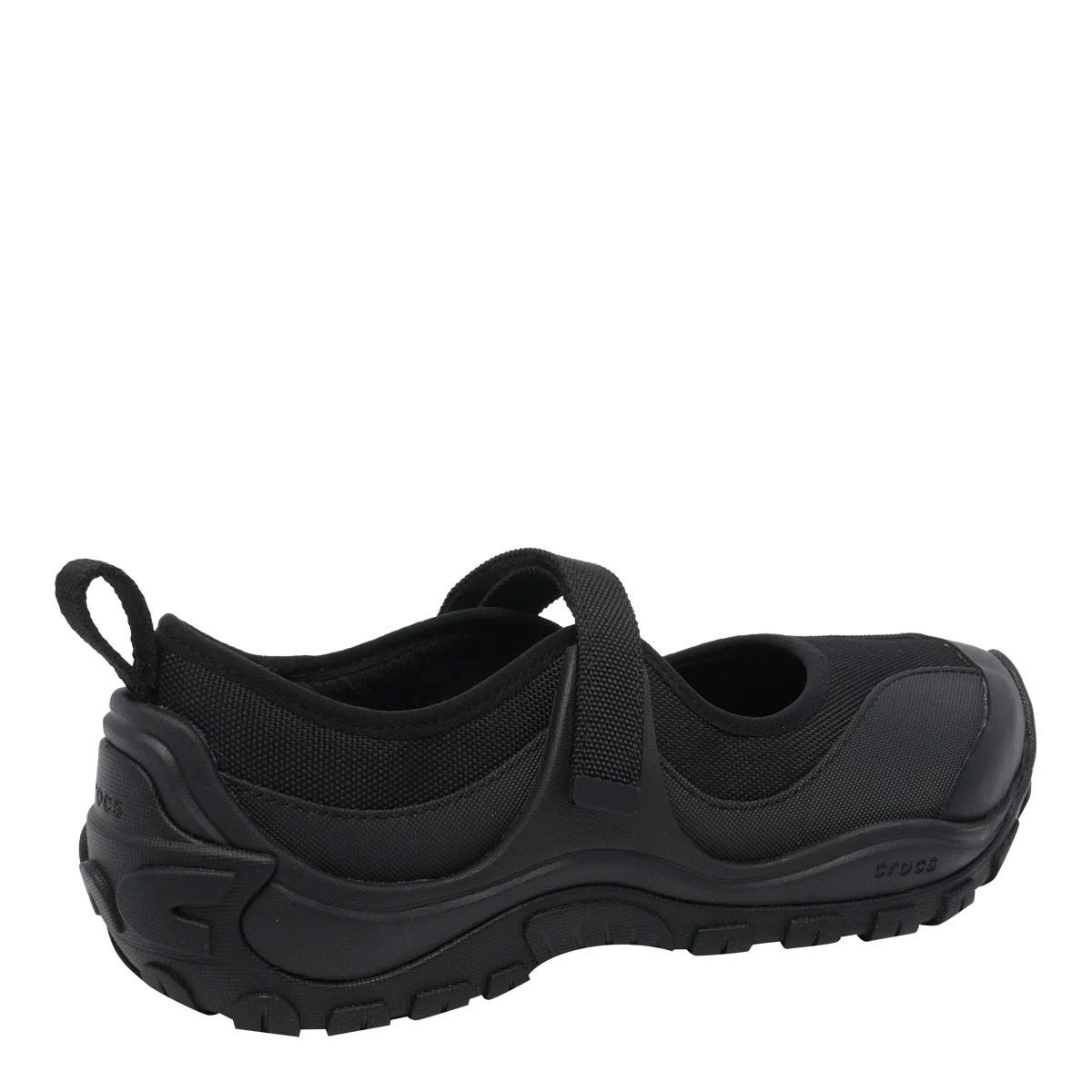 Crocs Flat Shoes Black Fabric