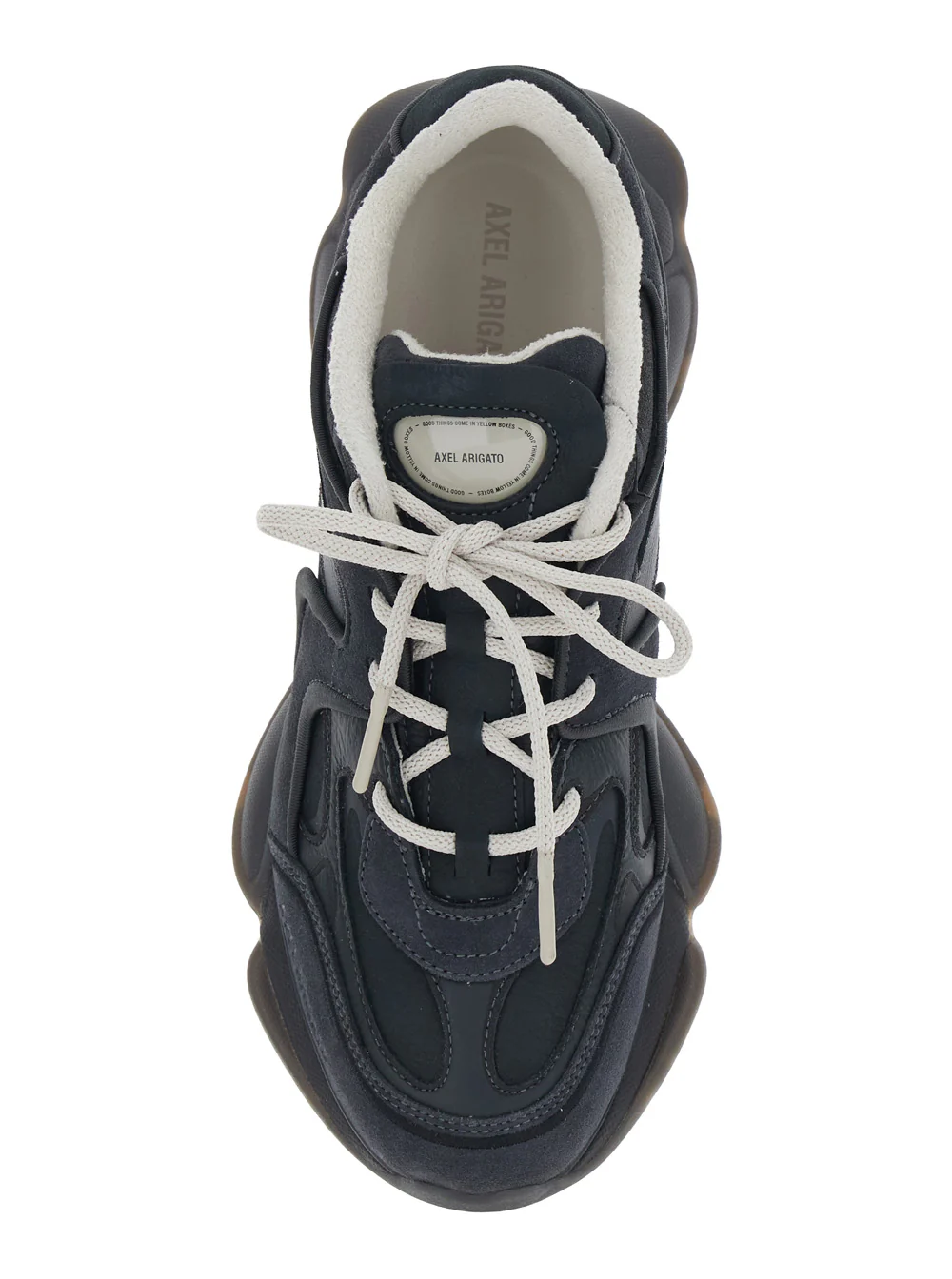 Axel Arigato Sneaker Eris Low Top with Logo Patch on the Tongue in Black Leather and Fabric for Men Textile