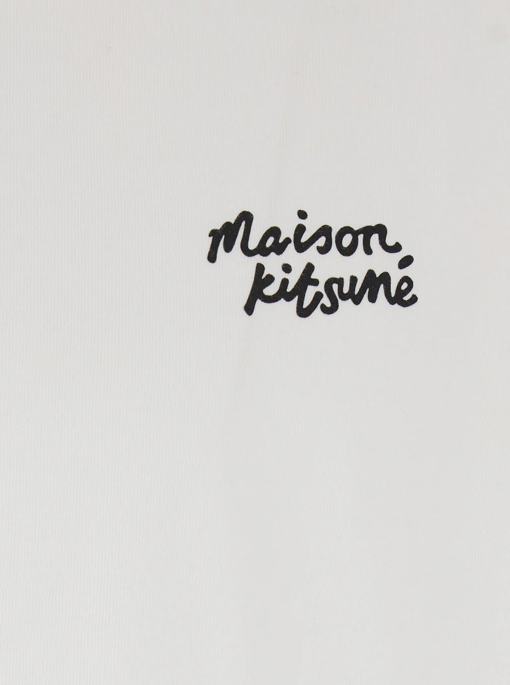 Maison Kitsuné White Oversized T-Shirt With Handwriting Cotton For Women Organic Tshirts And Polo Shirts Maison Kitsuné White Oversized T-Shirt With Handwriting Cotton For Women Organic Tshirts And Polo Shirts