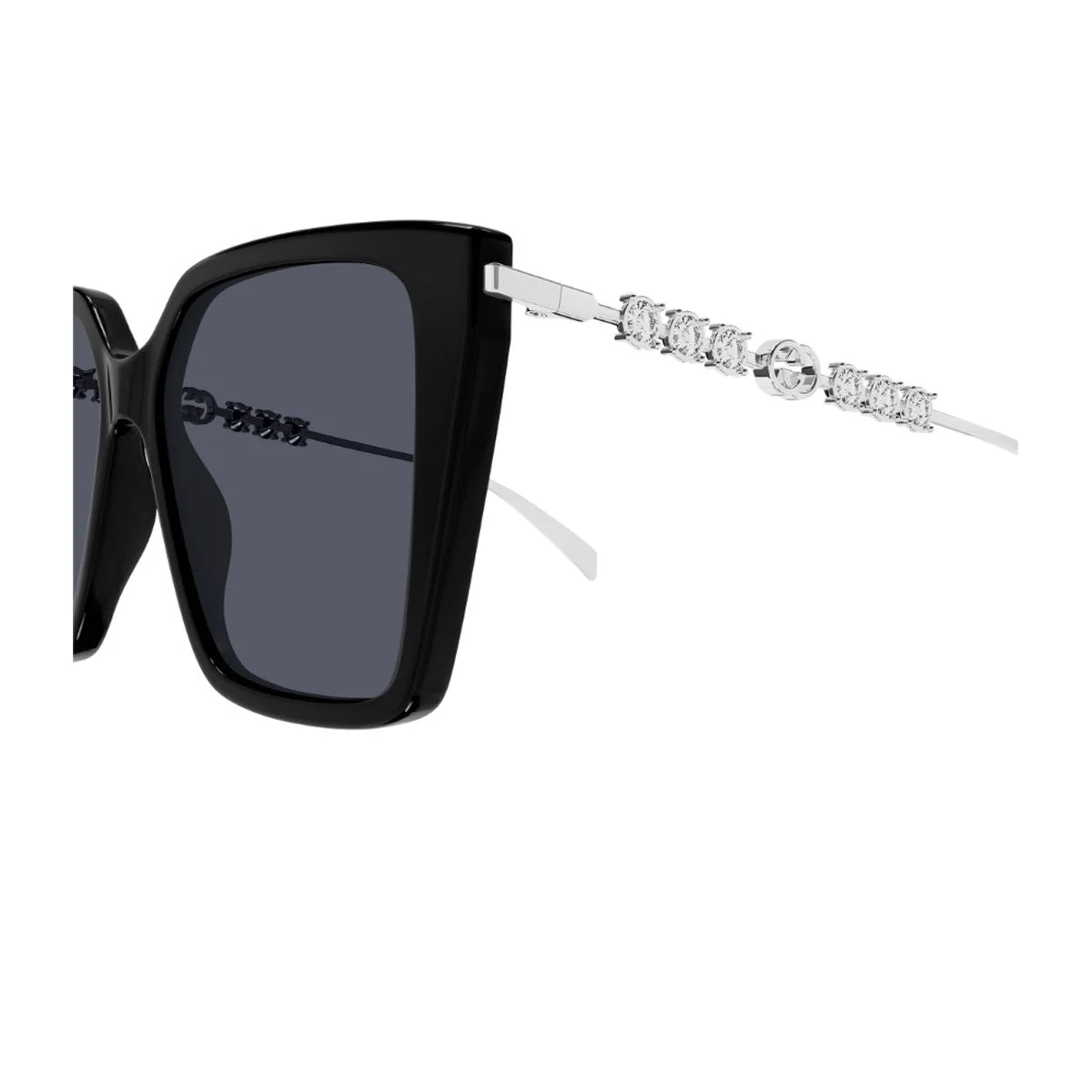Gucci Gg1967s Linea Emblem Black Acetato/metallo Sunglasses