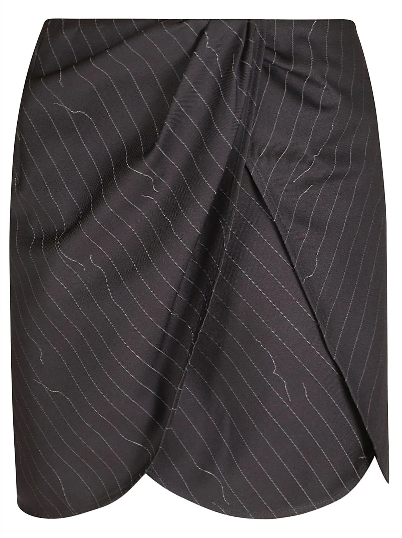 Off-White OWCU009S24FAB0020700 Nero Polyester Virgin Wool Gonna