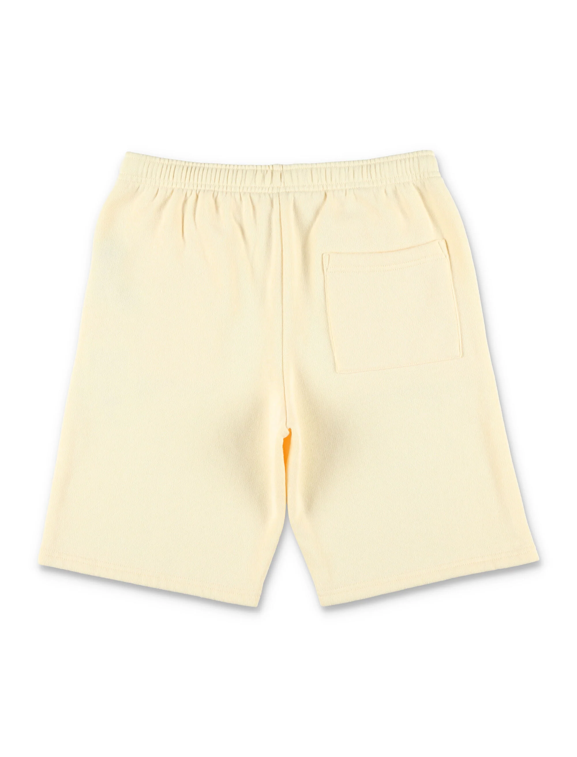 Sporty & Rich Classic Logo Kids Gym Shorts Cream Almond Cotton
