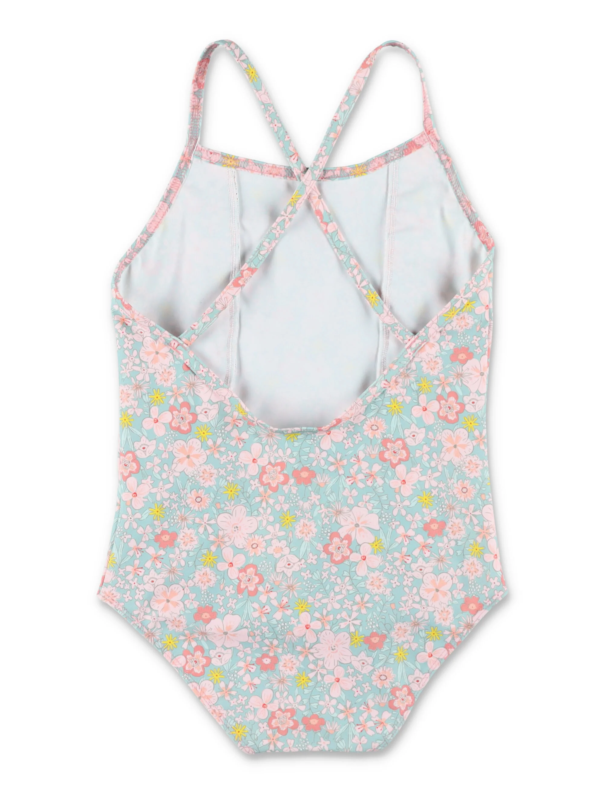 Petit Bateau Childrens Floral One-Piece Swimsuit Blue/multicolor Polyamide Swimwear