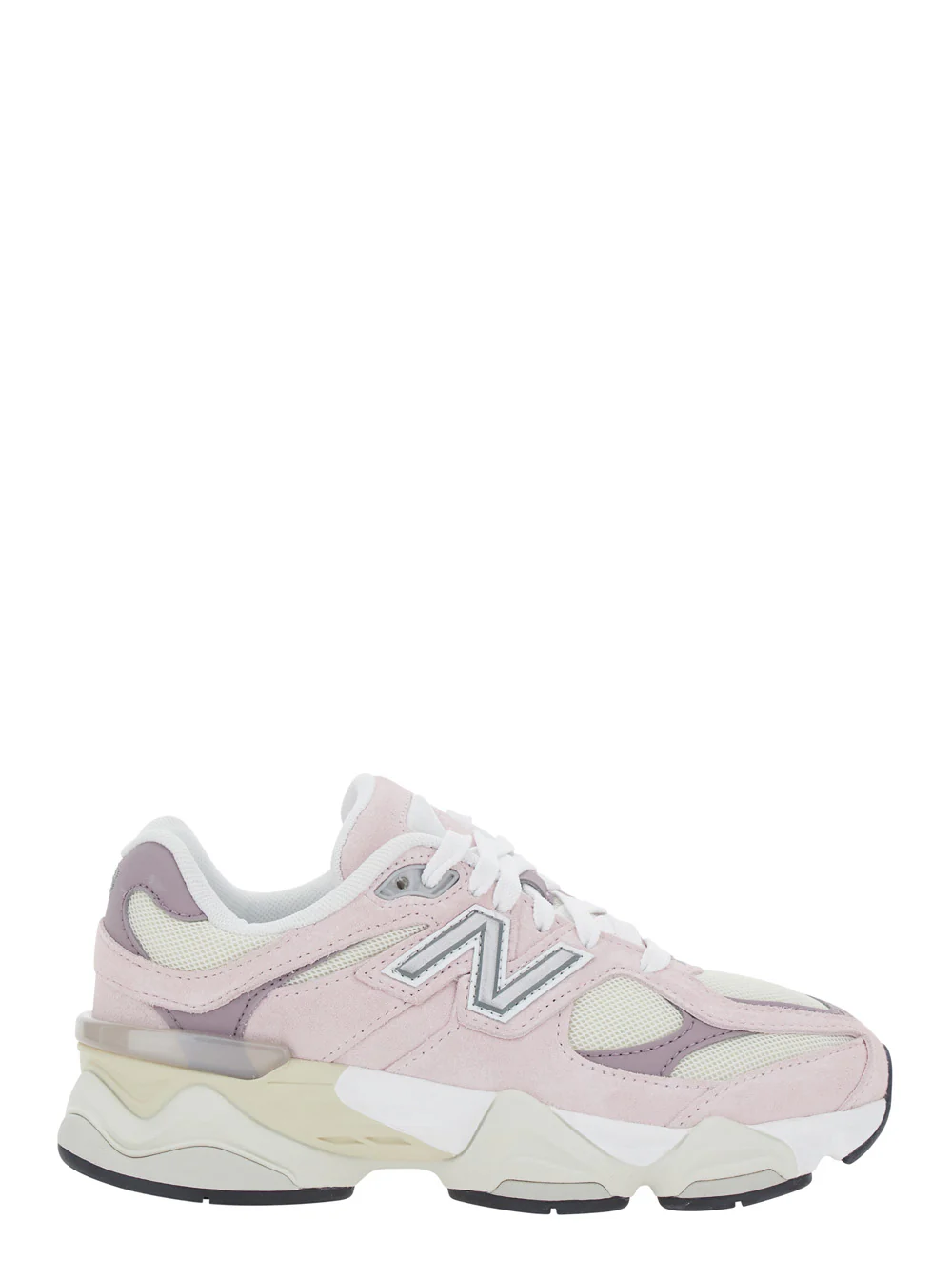 New Balance Kids Pink Sneakers 9060 lifestyle with Leather Upper and Sporty Design for Women Leather/textile