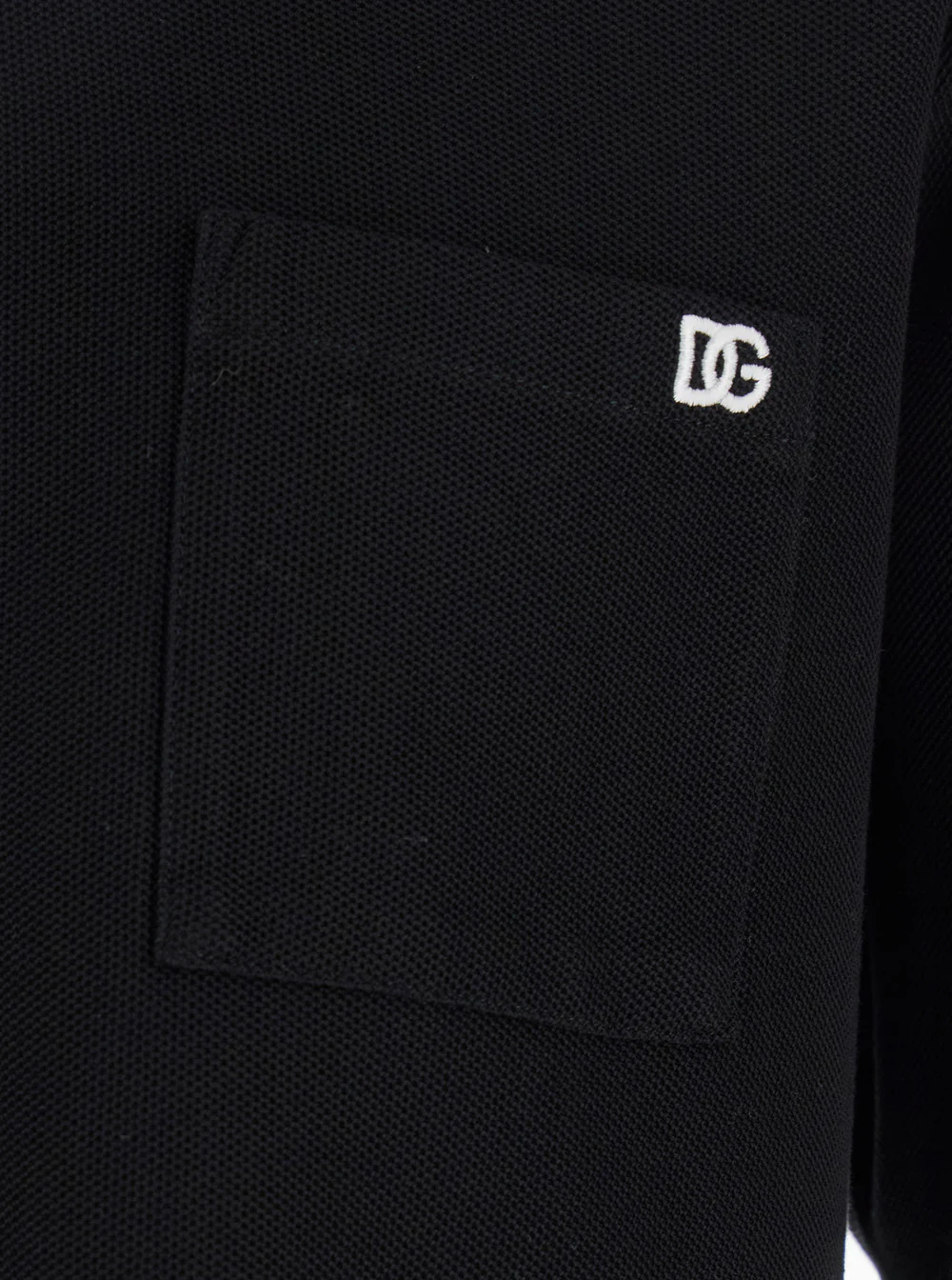 Dolce & Gabbana Black Crewneck T-Shirt with Logo Embroidery on the Front in Cotton Man Tshirts And Polo Shirts