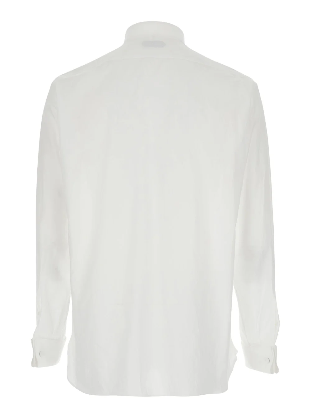 Tom Ford White Long-Sleeved Shirt with Tone-on-Tone Button Closure in Cotton for Men And Blouses
