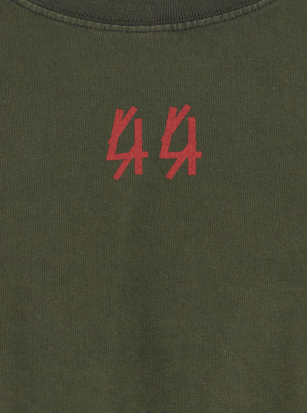 44 Label Group Green Crewneck T-Shirt with Dropped Shoulders and Logo Print on Front Rear in Cotton Man Tshirts Polo Shirts