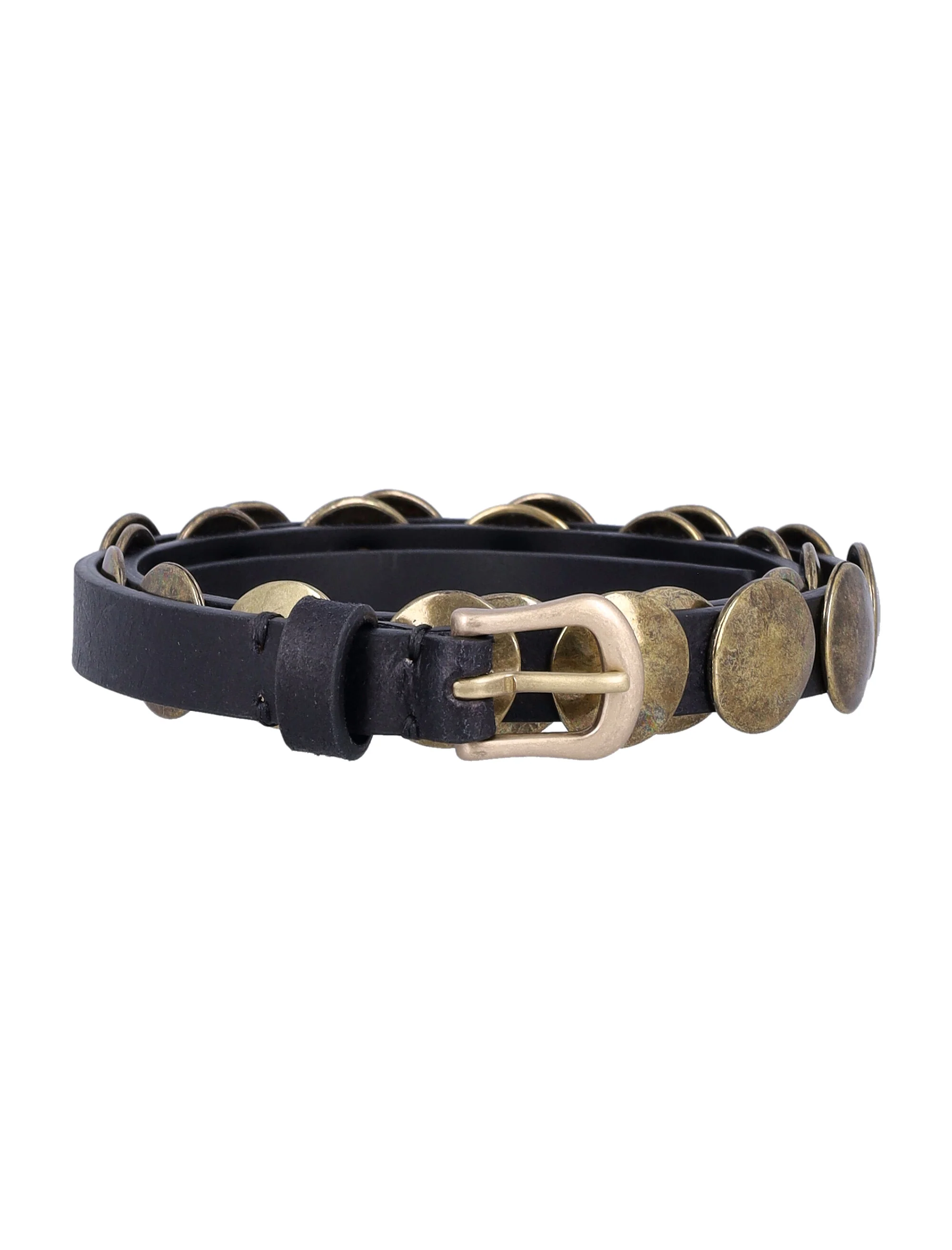 Golden Goose Trinidad thin belt Black Cow Leather