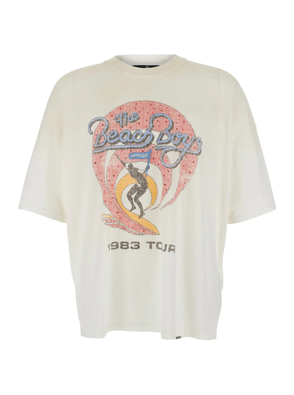 T-Shirt Beach Boys X Represent With Logo And Patch White Men Tshirts Polo Shirts