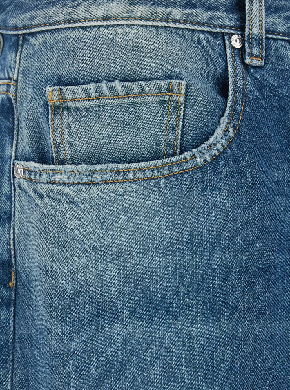 Icon Denim Will Light-Blue 5-Pocket Jeans with Logo Patch in Cotton Denim Man Blu
