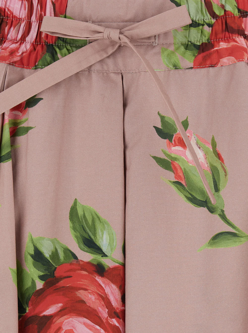 Dolce & Gabbana Pink Skirt With Elasticated Waist And All-Over Floral Print Cotton For Women