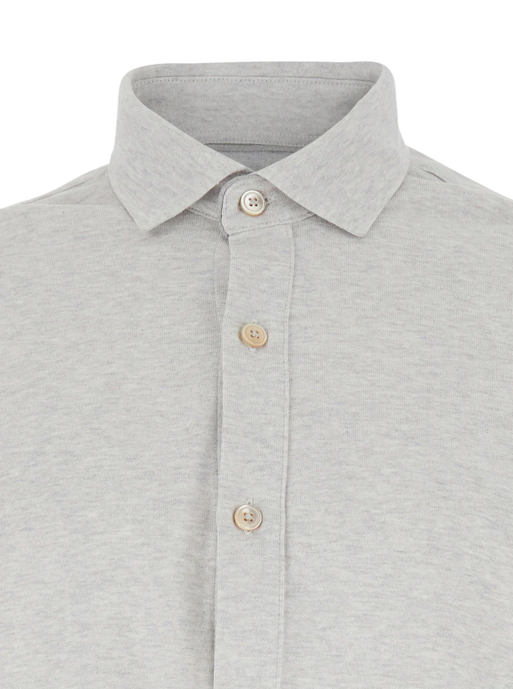 Eleventy Grey Shirt with Classic Collar in Cotton Man And Blouses